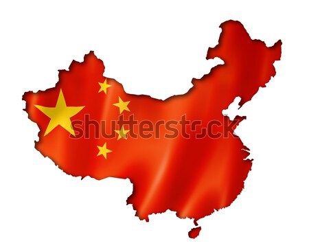 Chinese flag map Stock photo © daboost