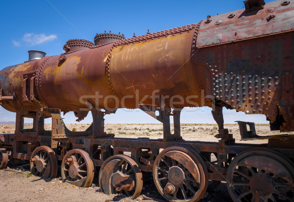 Tren mezarlık Bolivya güney amerika gökyüzü güneş Stok fotoğraf © daboost