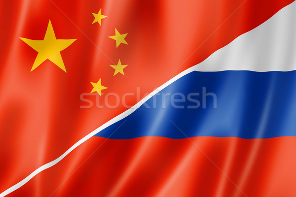 China Rusia bandera mixto tridimensional hacer Foto stock © daboost