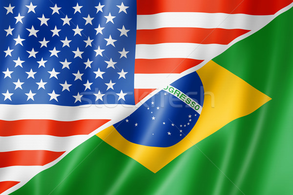 USA and Brazil flag Stock photo © daboost