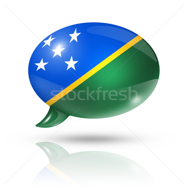 Solomon Islands flag speech bubble Stock photo © daboost