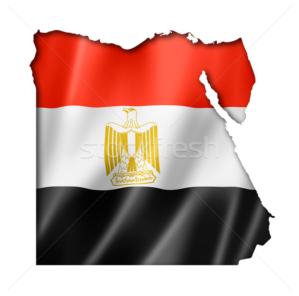 Egyptian flag map Stock photo © daboost