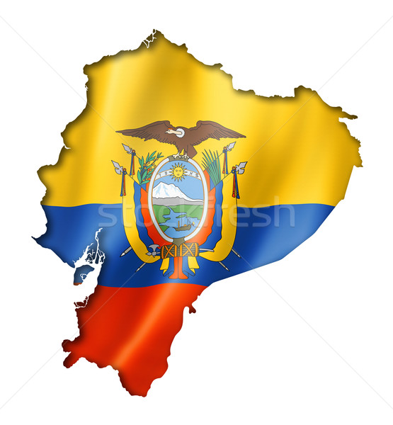 Ecuadorian flag map Stock photo © daboost