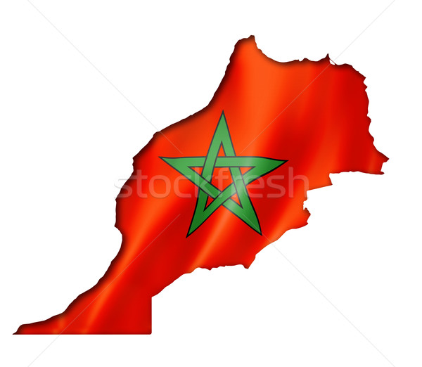 Moroccan flag map Stock photo © daboost