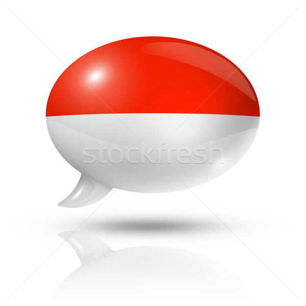 Monaco banderą dymka trójwymiarowy odizolowany biały Zdjęcia stock © daboost