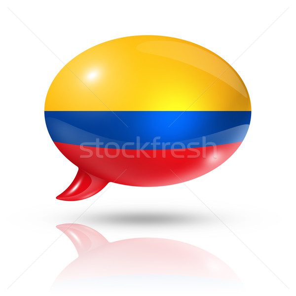 Colombian flag speech bubble Stock photo © daboost