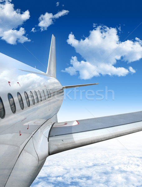Pływające samolot powyżej chmury niebo latać Zdjęcia stock © daboost