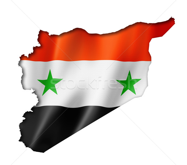 Syrian flag map Stock photo © daboost