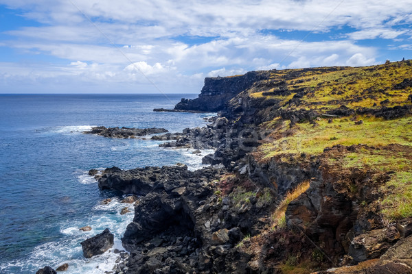 Foto stock: Isla · de · Pascua · océano · paisaje · Chile · campo