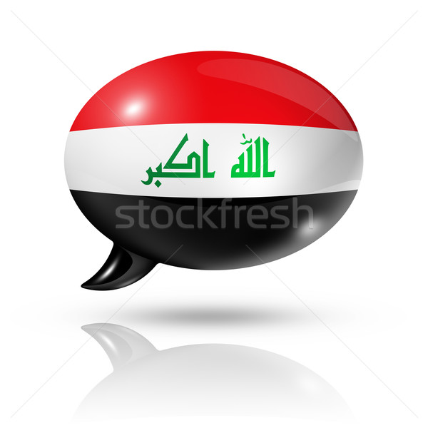 Iraqi flag speech bubble Stock photo © daboost