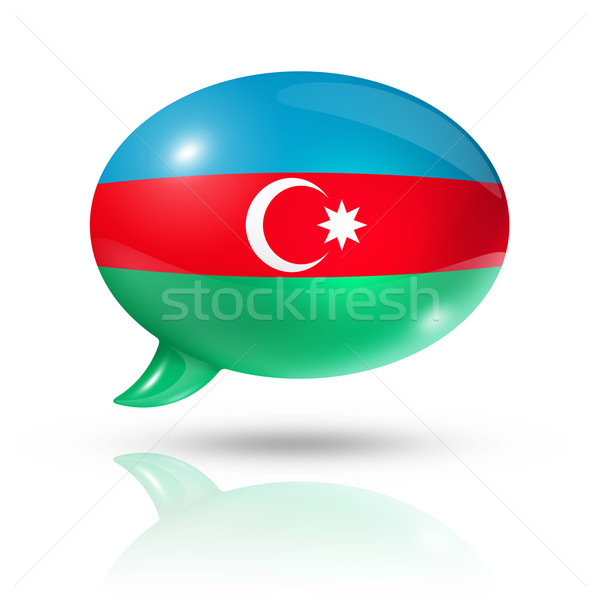 Azerbaijani flag speech bubble Stock photo © daboost