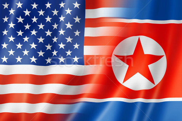 USA and North Korea flag Stock photo © daboost