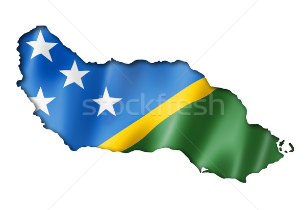 Solomon Islands flag map Stock photo © daboost