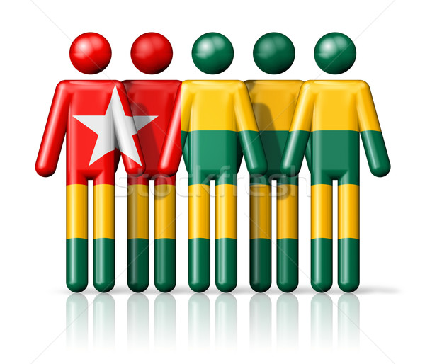 Flag of Togo on stick figure Stock photo © daboost