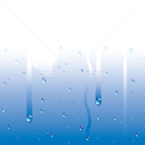 vector raindrops on window glass Stock photo © Dahlia