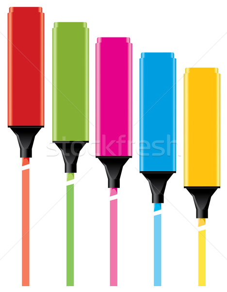 Kleurrijk vector pen verf groene Rood Stockfoto © Dahlia