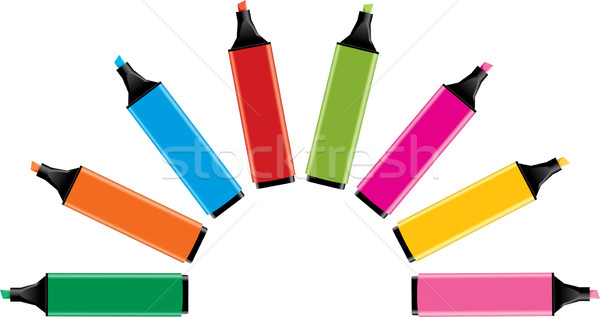 Stock photo: vector colorful highlighters