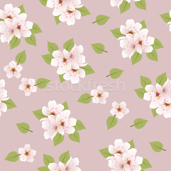 Vector naadloos kersenbloesem patroon textuur Stockfoto © Dahlia
