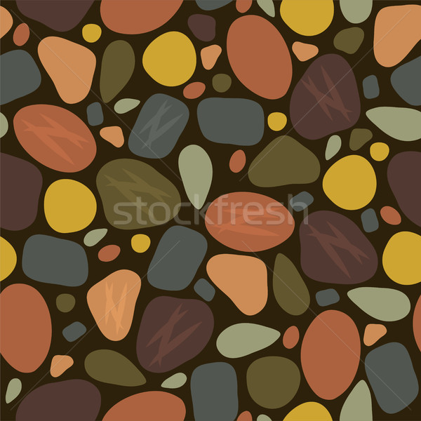 vector abstract seamless pattern with sea stones, pebbles Stock photo © Dahlia