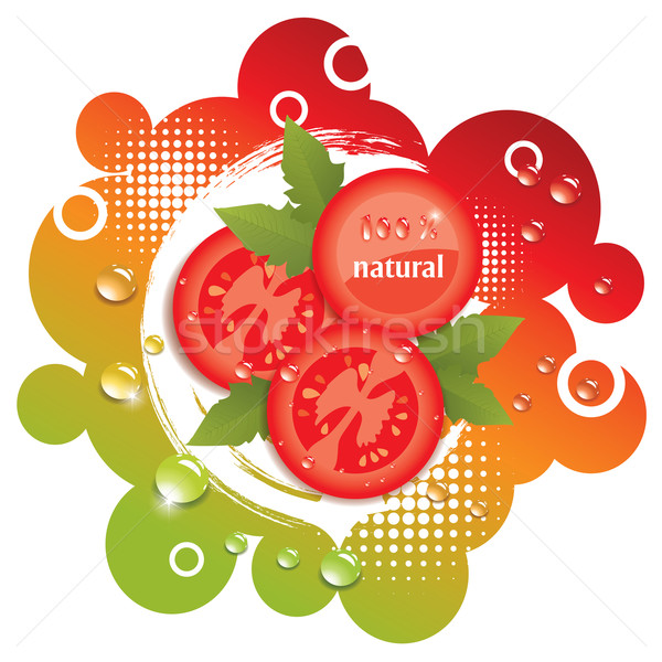 vector abstract background with fresh tomatoes Stock photo © Dahlia