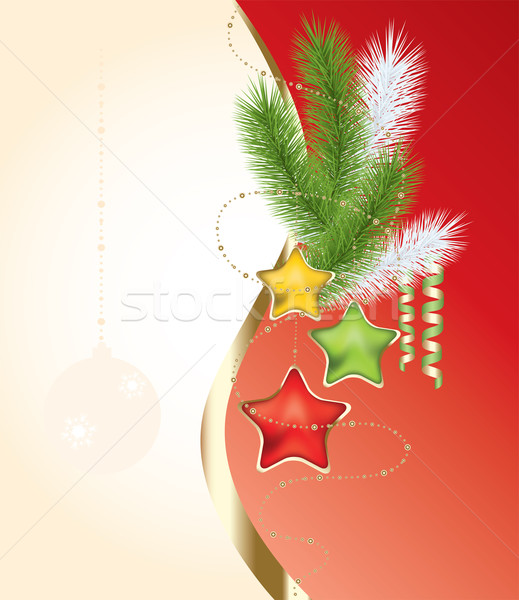 Abstract kerstmis vector boom achtergrond groene Stockfoto © Dahlia