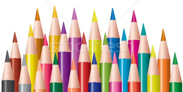 Colorato matite vettore legno matita Foto d'archivio © Dahlia