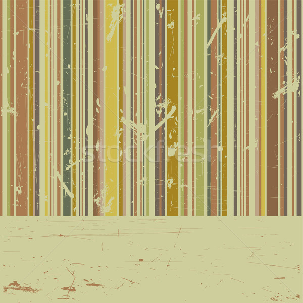 Gestreept grunge vector abstract achtergrond groene Stockfoto © Dahlia