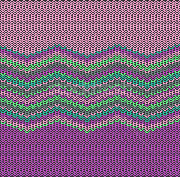vector knitted background with zigzag pattern Stock photo © Dahlia