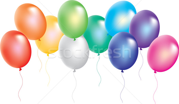 Kleurrijk ballonnen witte partij verjaardag achtergrond Stockfoto © Dahlia