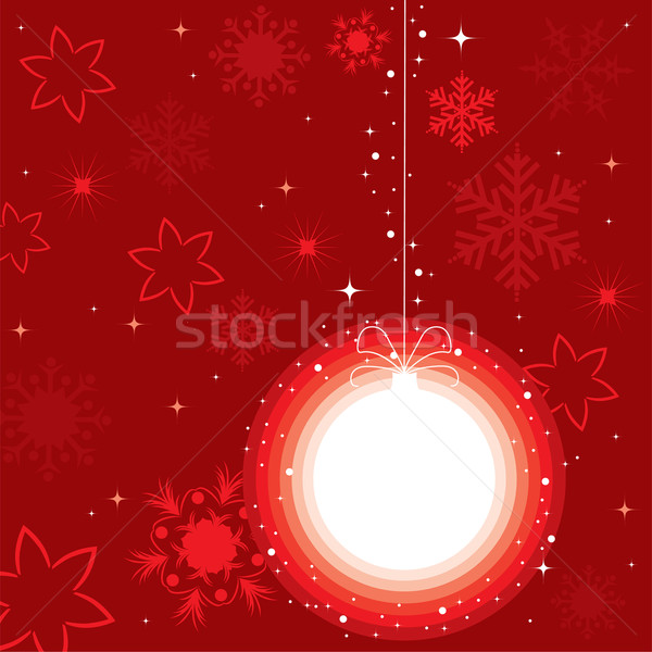 Vector bal kerstmis boom kunst ruimte Stockfoto © Dahlia