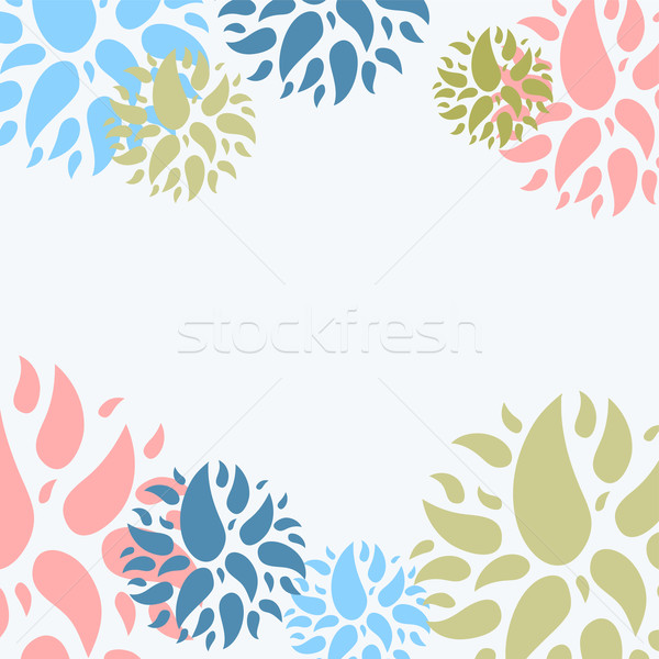 Vetor floral abstrato natureza fundo azul Foto stock © Dahlia