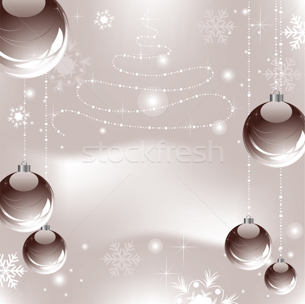 Abstract kerstmis vector boom achtergrond winter Stockfoto © Dahlia