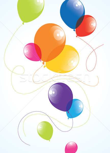Kleurrijk ballonnen hemel partij verjaardag groep Stockfoto © Dahlia