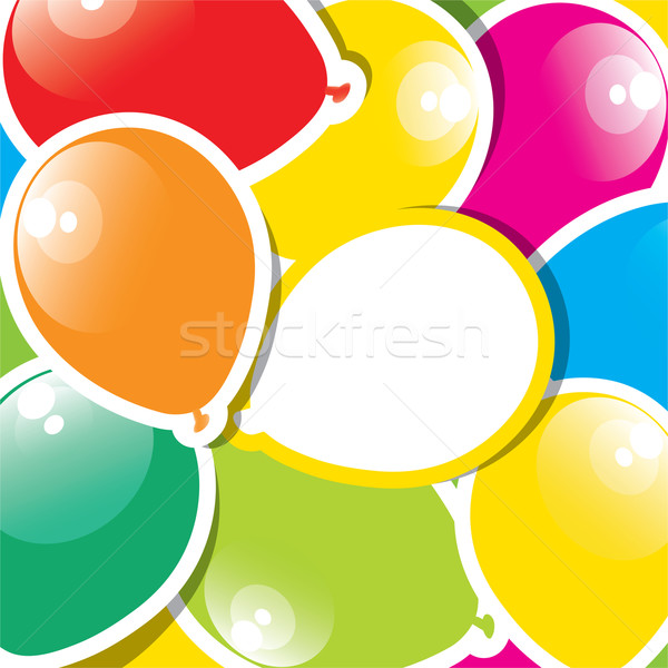 Vetor colorido papel balões conjunto cópia espaço Foto stock © Dahlia