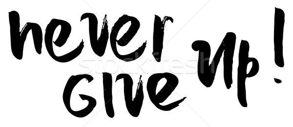 Never give up motivational quote Stock photo © Dahlia