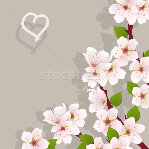 Vector kers bloemen natuur blad Stockfoto © Dahlia