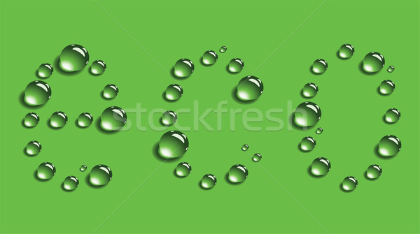 Vecteur gouttes d'eau résumé vie usine propre [[stock_photo]] © Dahlia