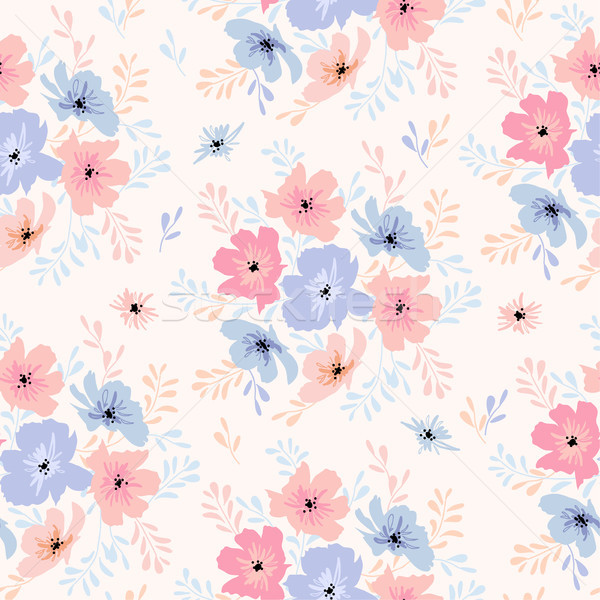 vector seamless floral pattern with cosmos flowers  Stock photo © Dahlia