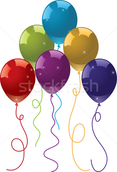 Vector kleurrijk feestelijk ballonnen witte gelukkig Stockfoto © Dahlia