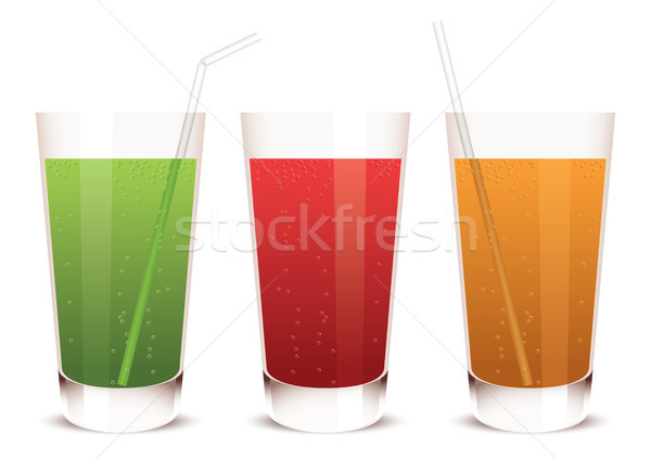 Vector glas sap cocktail tomaat wortel Stockfoto © Dahlia