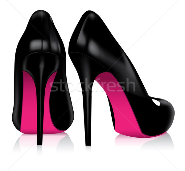 Par zapatos vector mujer fondo negro Foto stock © Dahlia