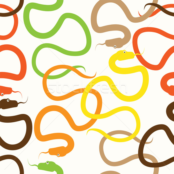 Stock fotó: Vektor · kígyók · absztrakt · színes · végtelen · minta · papír