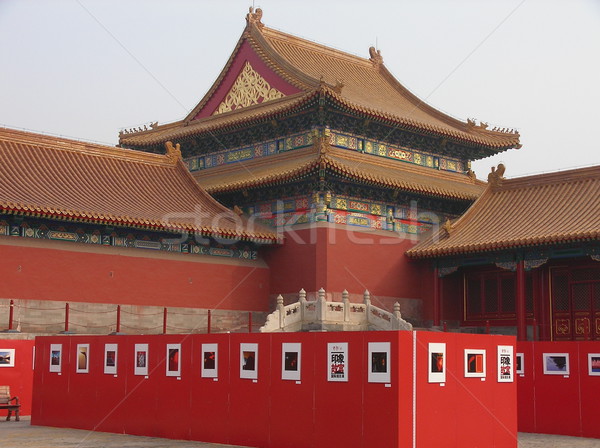 Kínai templom Peking történelmi ház művészet Stock fotó © daneel