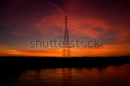 Gün batımı soyut çöl şafak renkler Stok fotoğraf © daneel
