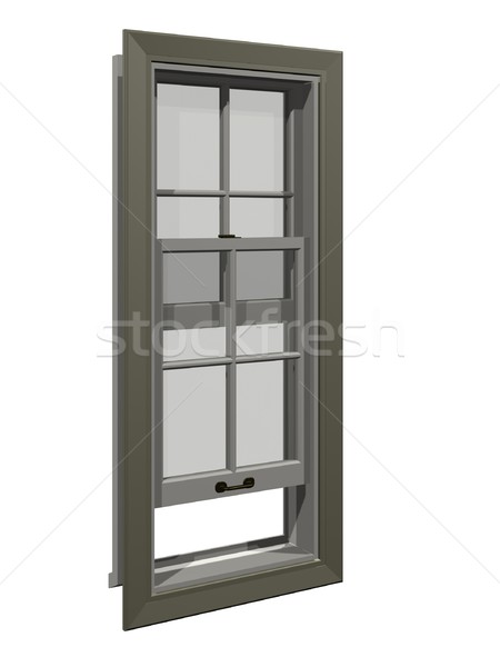 öreg ablak illusztráció fal otthon üveg Stock fotó © daneel