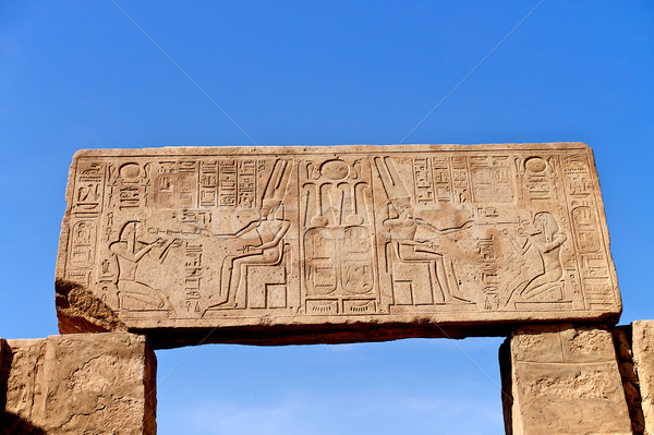 ősi építészet Egyiptom háttér Stock fotó © daneel