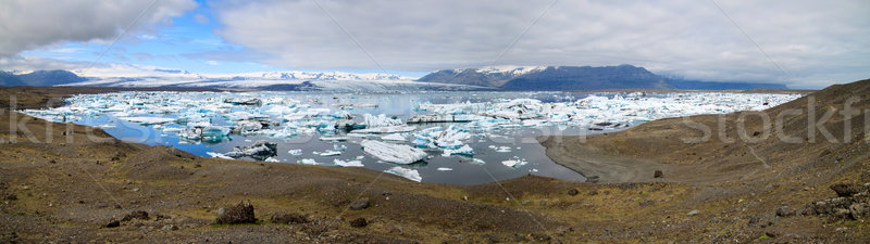 Glacier soleil célèbre coucher du soleil paysage mer [[stock_photo]] © daneel