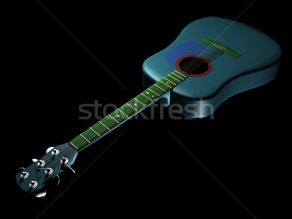 Mavi gitar örnek model Metal punk Stok fotoğraf © daneel