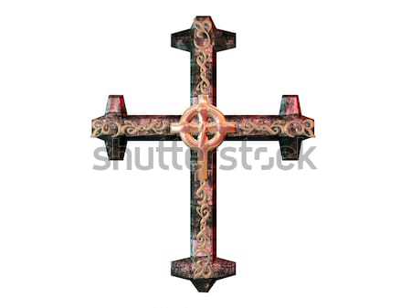 Medievale cross illustrazione muro luce dio Foto d'archivio © daneel