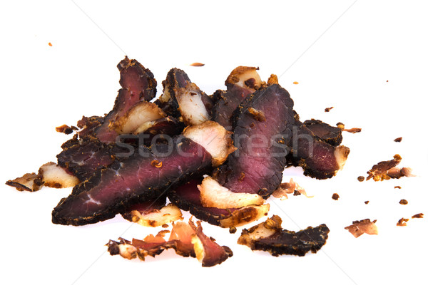 Rebanadas sudáfrica secado carne de vacuno juego Foto stock © danienel